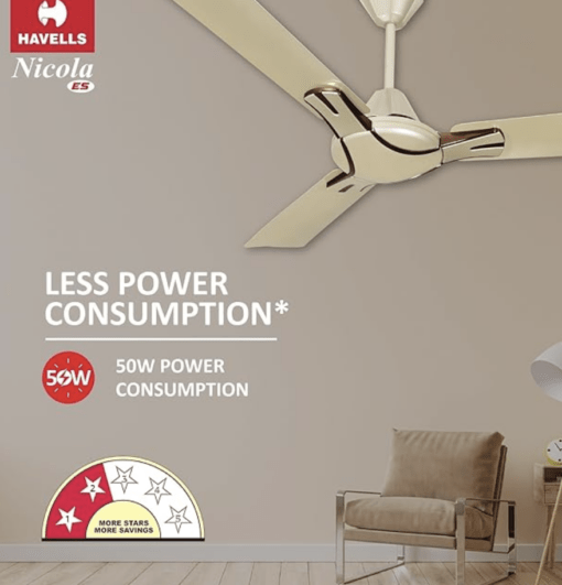 Havells 1200mm Nicola Energy Saving Ceiling Fan (Gold Mist Copper, Pack of 1) - Image 2
